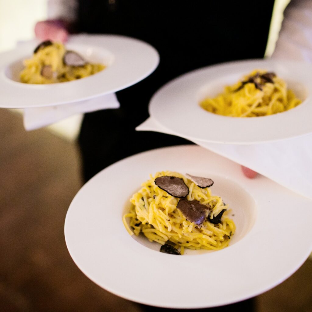 Plated Truffle Linguine Sissi Catering